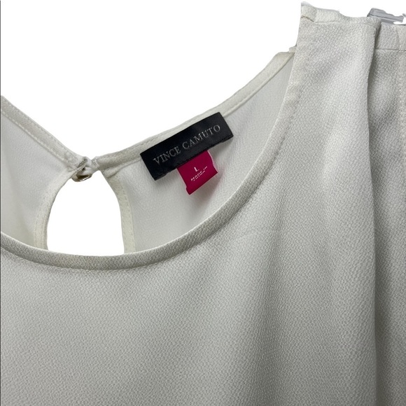 NWT Vince Camuto Ivory Sleeveless Blouse Size Large - Picture 6 of 6